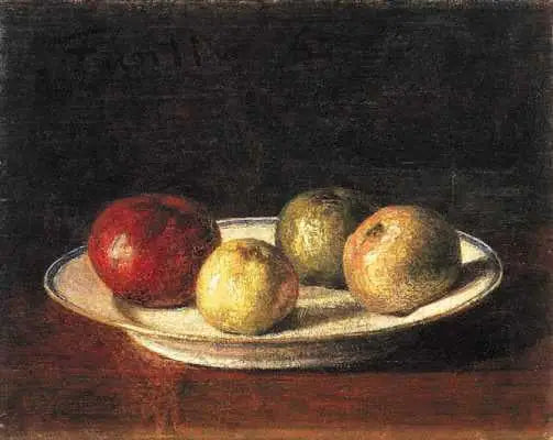 En tallerken med æbler - Henri Fantin-Latour
