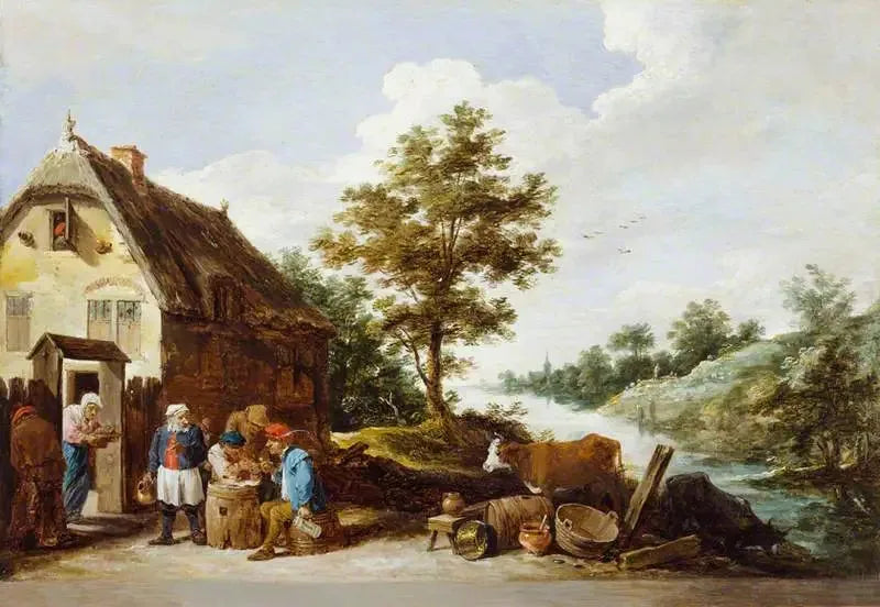 En kro ved floden - David Teniers den Yngre