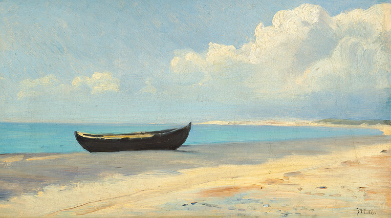 En robåd på stranden, Skagen. - Michael Peter Ancher