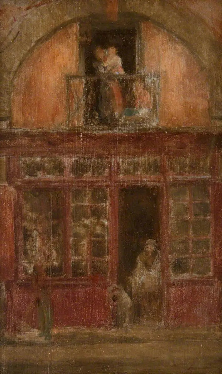En butik med balkon - James Abbott McNeill Whistler