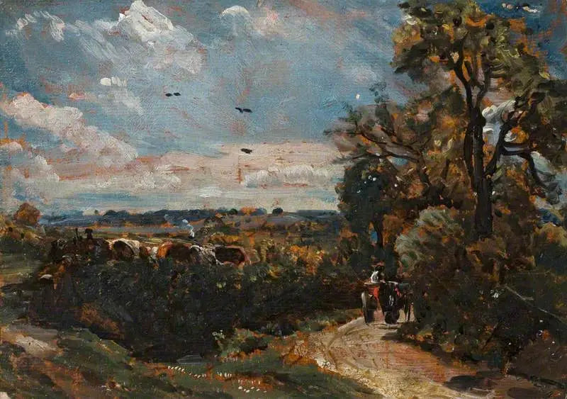En vogn på en gyde i Flatford - John Constable