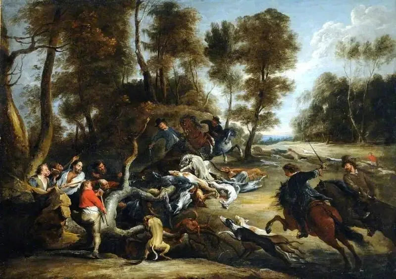 En jagt på vildsvin - Peter Paul Rubens