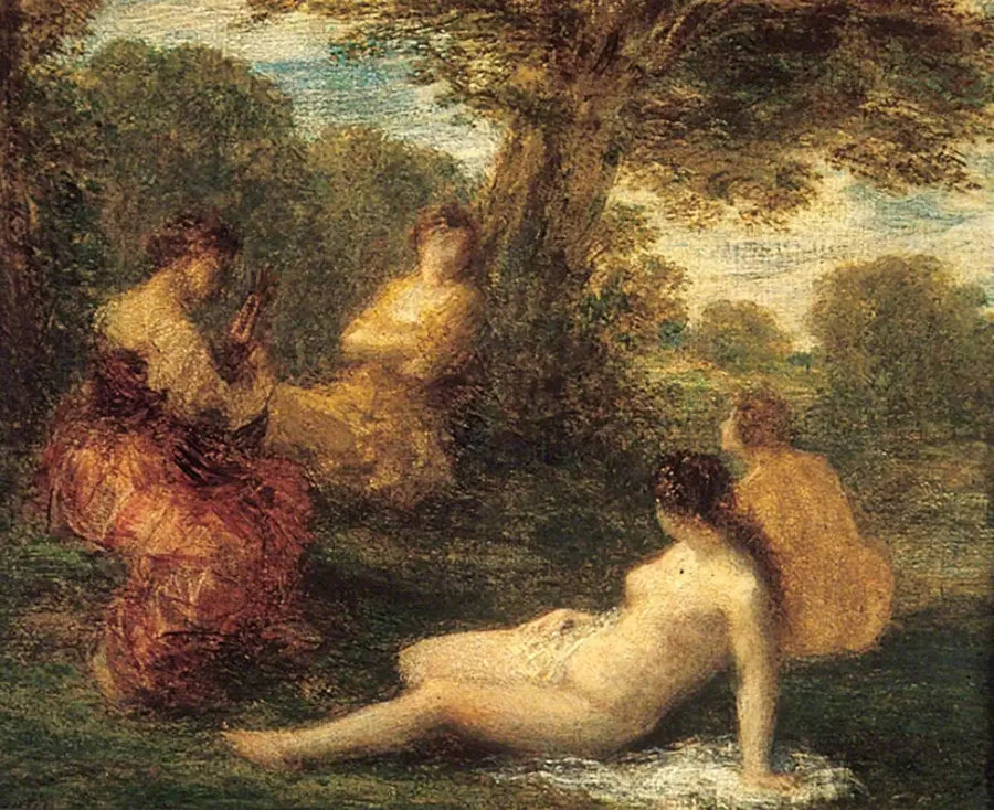 En afslappet bevaring (La causerie) - Henri Fantin-Latour