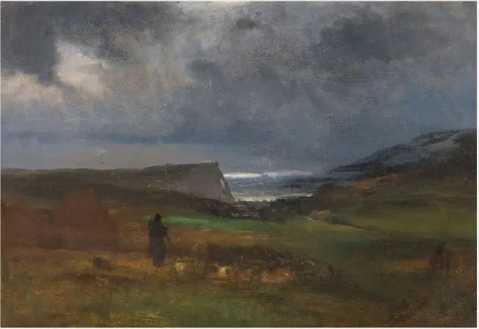 En kyst, om aftenen - George Inness