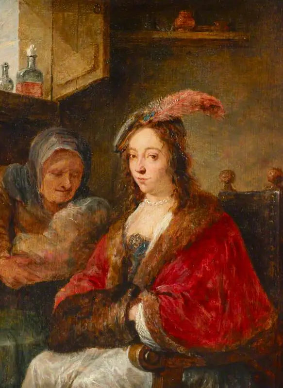 En dame med sin amme - David Teniers den Yngre