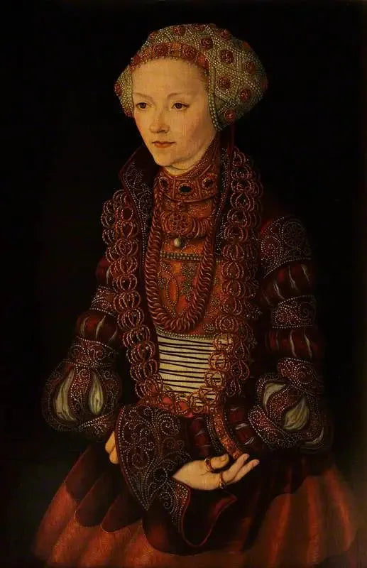 En ukendt dame, tidligere kaldet Sybille af Kleve, hustru til Jean Frédéric af Sachsen - Lucas Cranach den Ældre