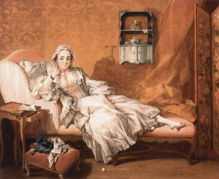 En dame på sin hvilebænk - François Boucher