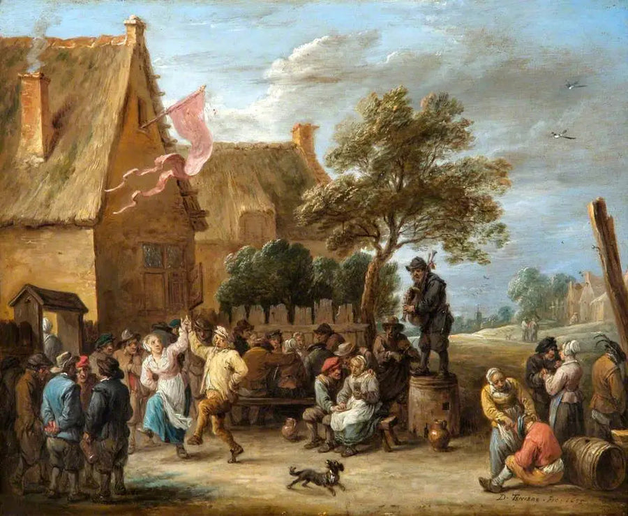 En landsbyfest på Sankt Georgs dag - David Teniers den Yngre