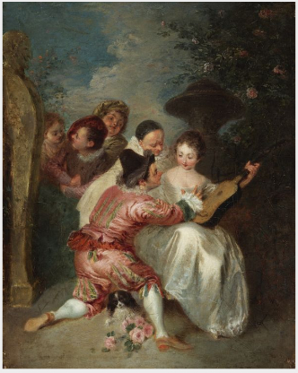 Une fête musicale (Le Conteur) - Antoine Watteau - Alpha Reproduction