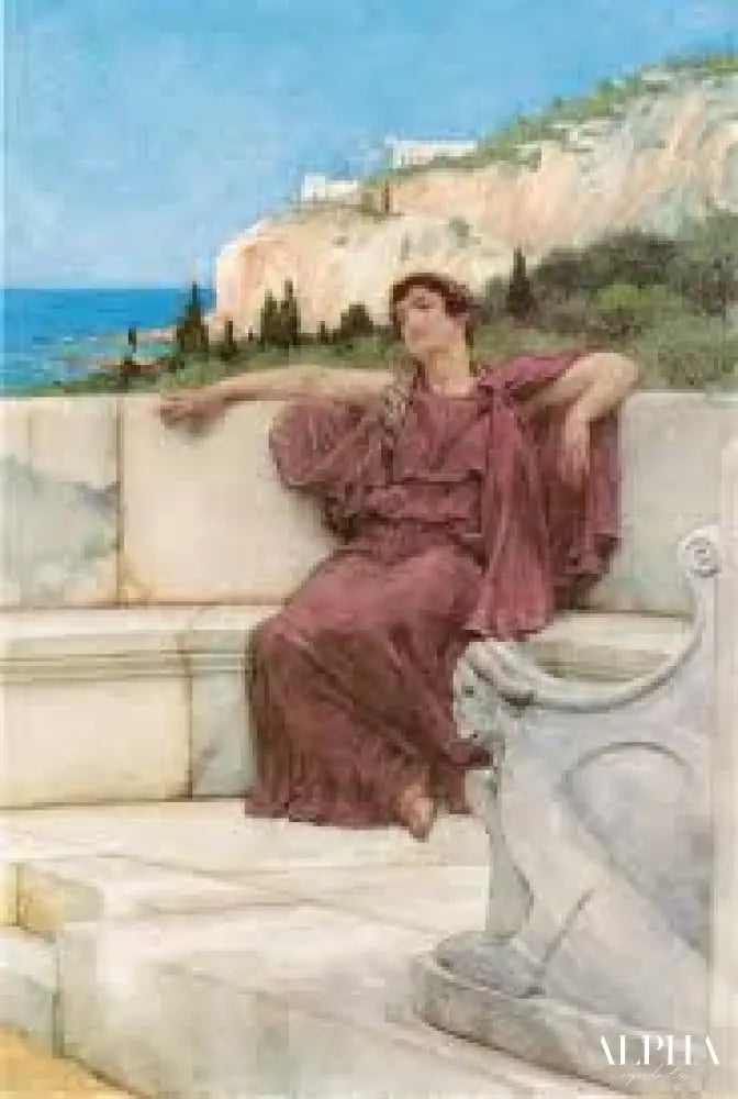 Une figure féminine au repos - Lawrence Alma-Tadema Reproductions de tableaux à la peinture à l’huile