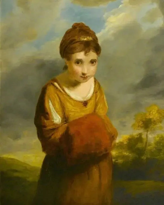 En pige med jordbær - Joshua Reynolds