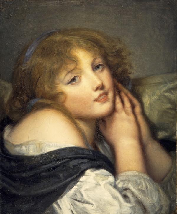 En pige med foldede hænder - Jean-Baptiste Greuze