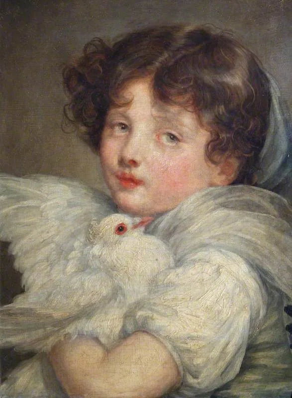 En pige med en due - Jean-Baptiste Greuze