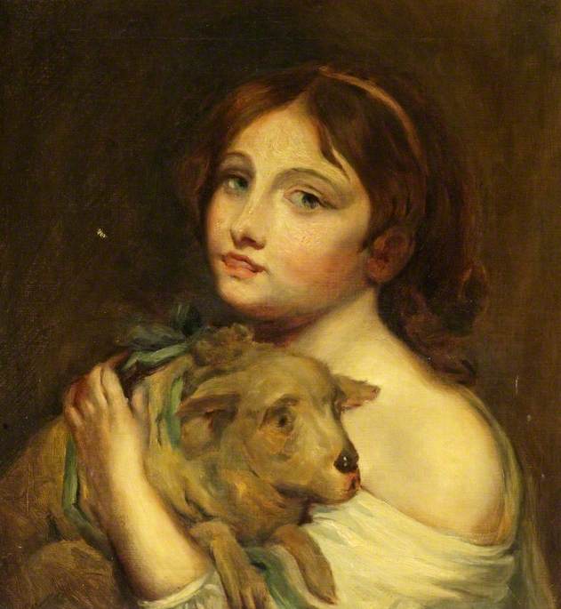 En pige med et lam - Jean-Baptiste Greuze