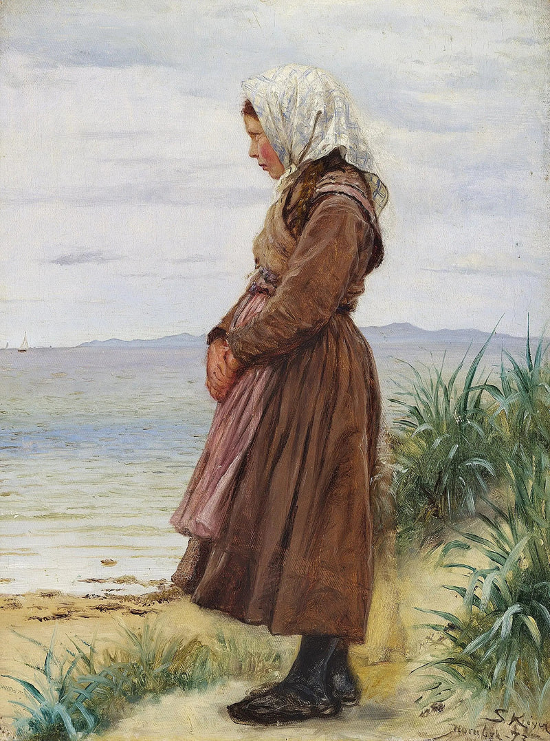 En pige på stranden. Hornbæk. - Peder Severin Krøyer