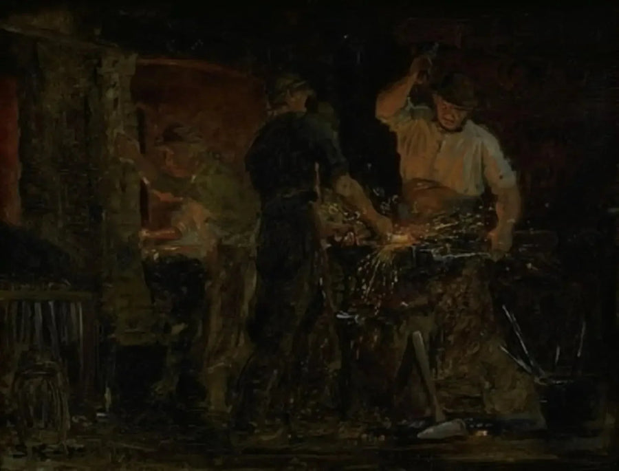 En smedje i Hornbæk - Peder Severin Krøyer