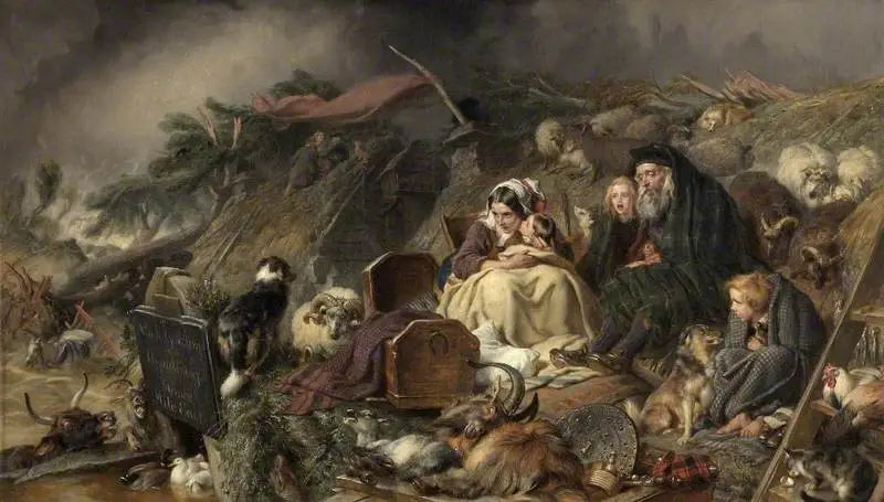 En oversvømmelse i højlandet - Edwin Henry Landseer