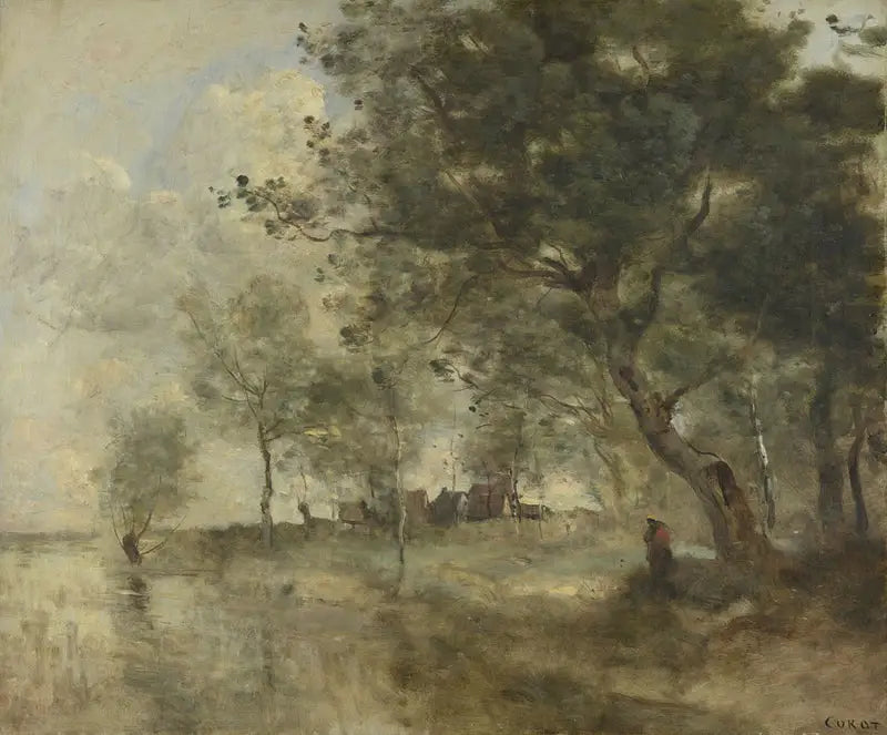 En oversvømmelse - Jean-Baptiste Camille Corot