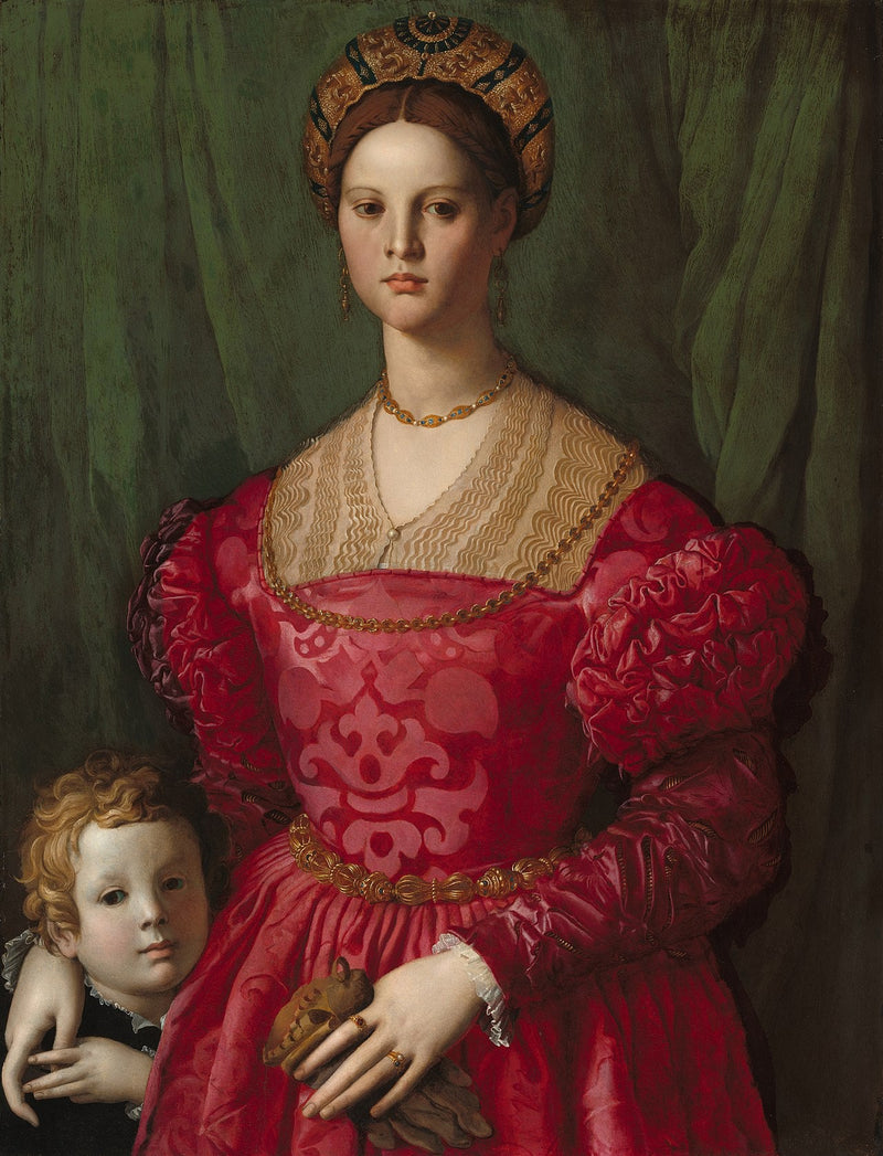 En ung kvinde og hendes lille dreng - Bronzino
