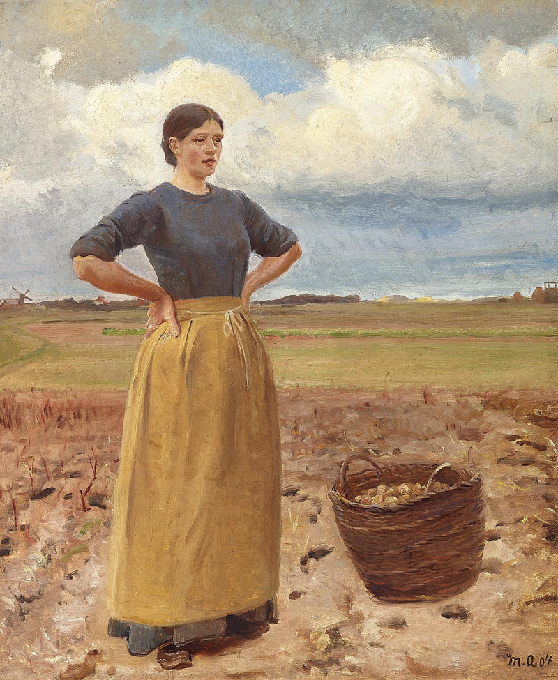 En ung kvinde. - Michael Peter Ancher