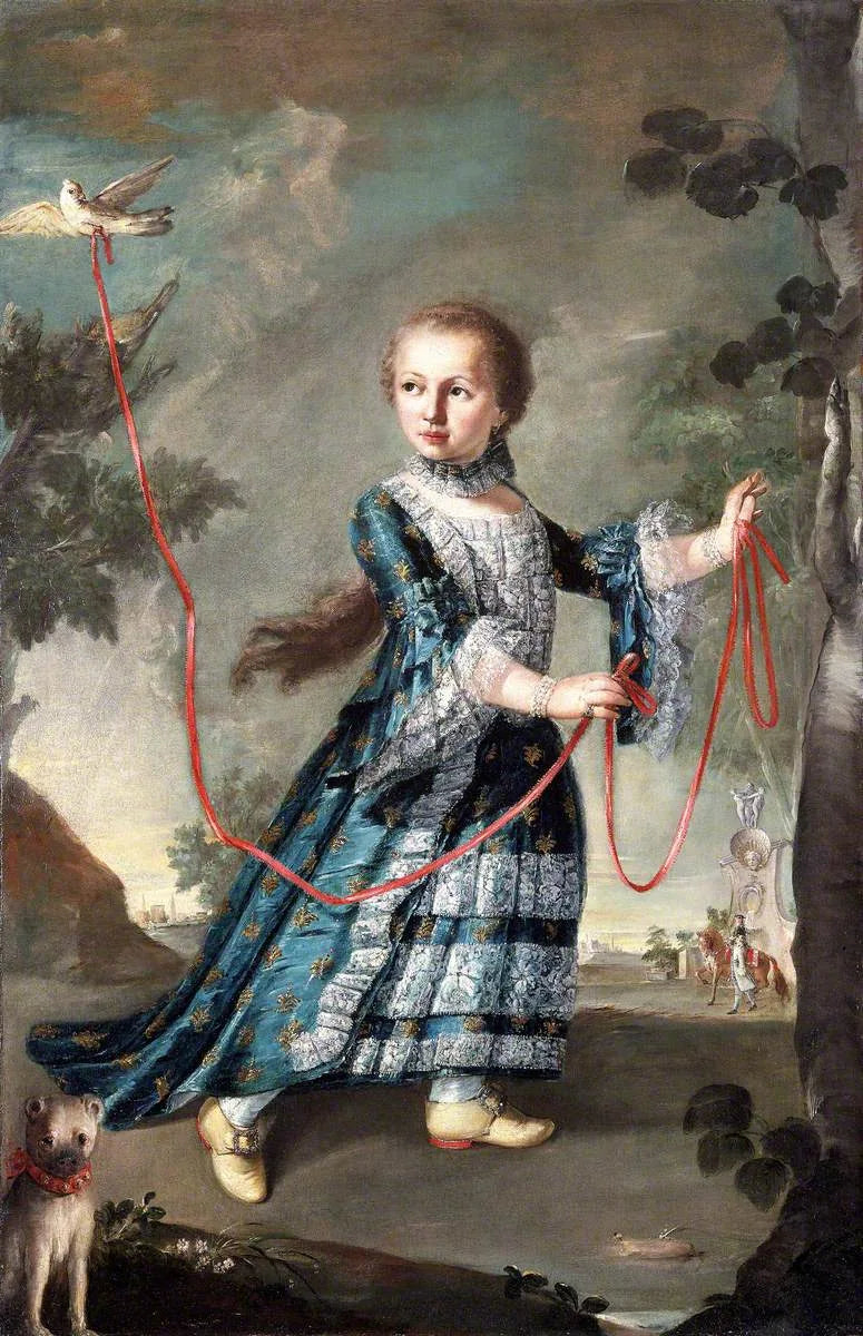 En ung pige fra familien Gradenigo med en due - Francesco Guardi