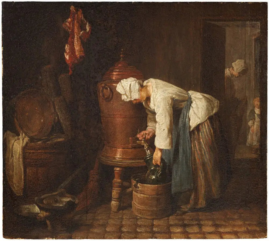 En ung pige, der trækker vand fra en fontæne - Jean Siméon Chardin
