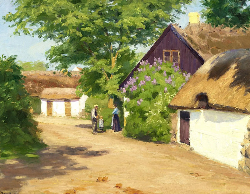 En sommerdag i landsbyen. - H. A. Brendekilde