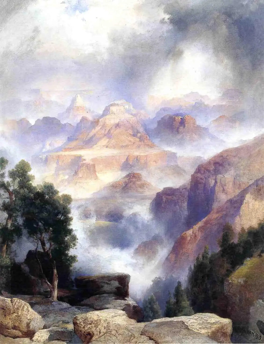 En regnfuld dag, Grand Canyon - Thomas Moran