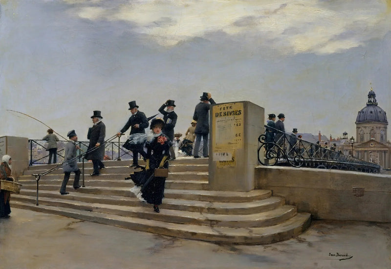 En vindfuld dag på Arts-broen - Jean Béraud