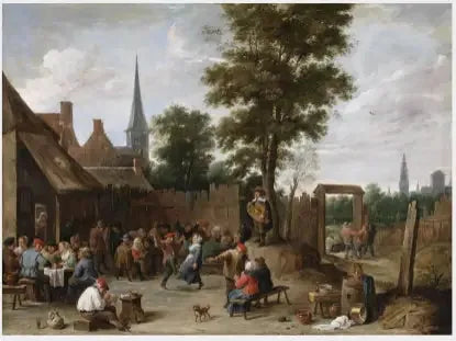 En landsbykarneval nær Antwerpen - David Teniers den Yngre