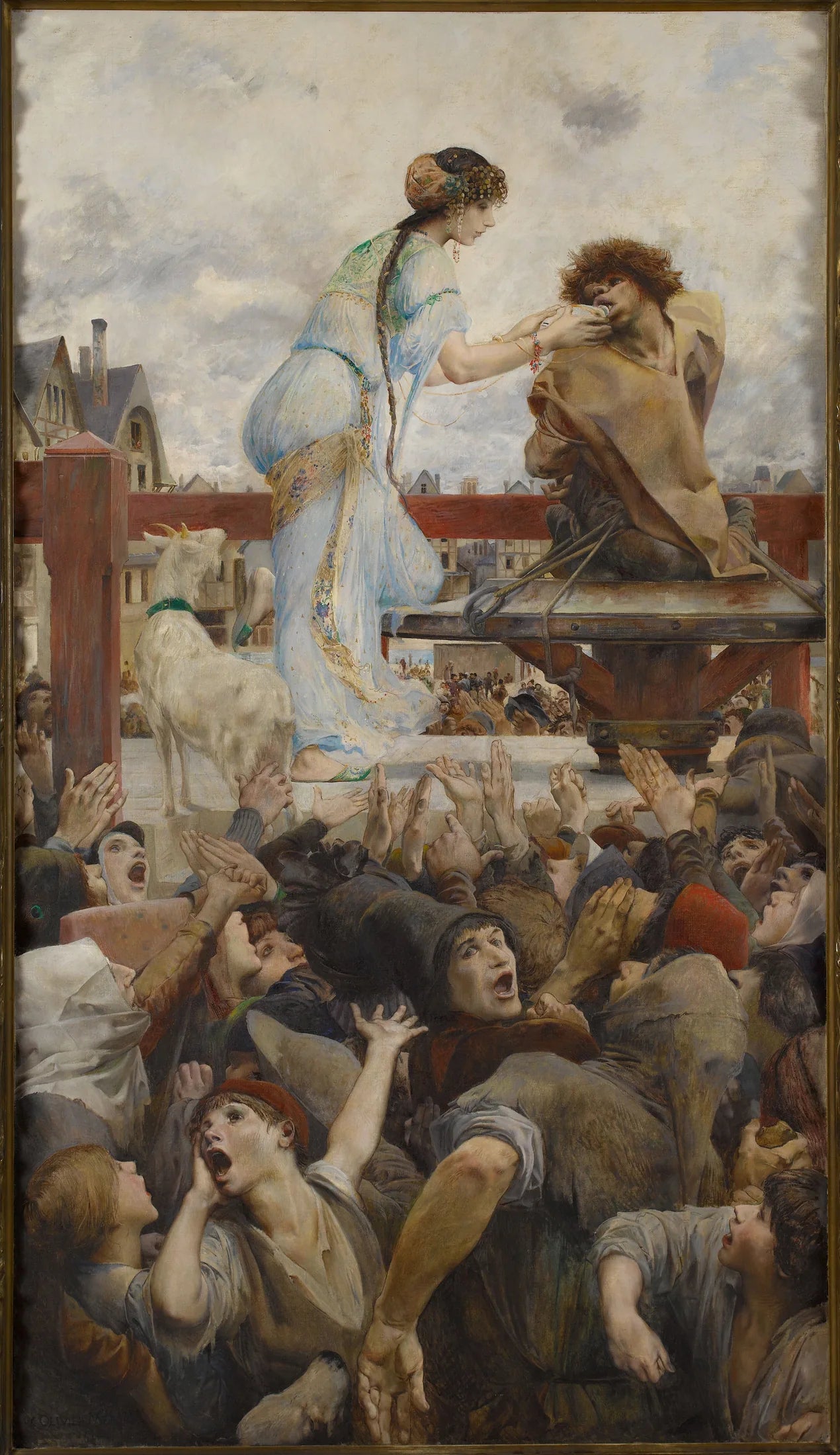 Une larme pour une goutte d'eau (Notre-Dame de Paris) - Luc-Olivier Merson image 1 reproduction artisanale de tableau
