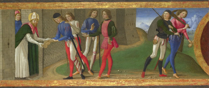 En legende om de hellige Justus og Clement af Volterra - Domenico Ghirlandaio