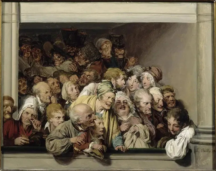 En loge, en dag med gratis forestilling - Louis-Léopold Boilly