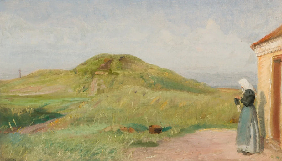 Et hus nær Fyrbakken, Skagen. -Michael Peter Ancher