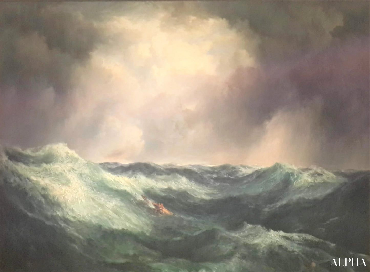Et vredt hav, 1887 - Thomas Moran - Reproduktioner af malerier og kunstværker i høj kvalitet