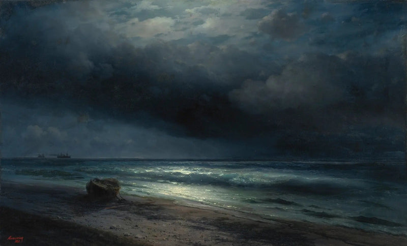En nat under måneskin på havet - Ivan Aïvazovski