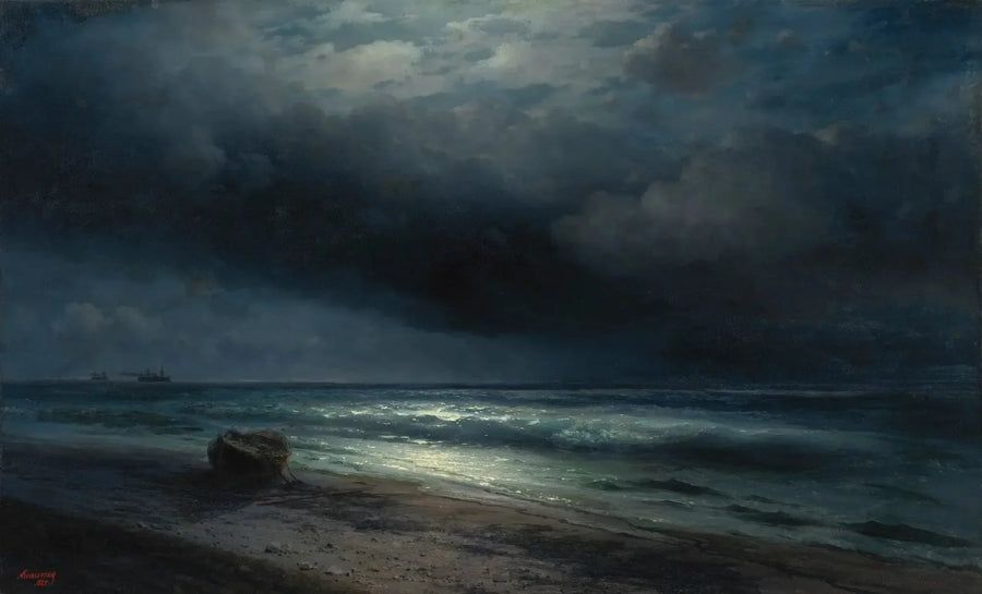 En nat under måneskin på havet - Ivan Aïvazovski
