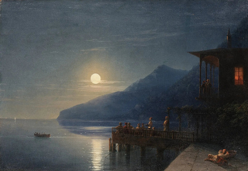 En nat under måneskin over Krim-kysten - Ivan Aïvazovski