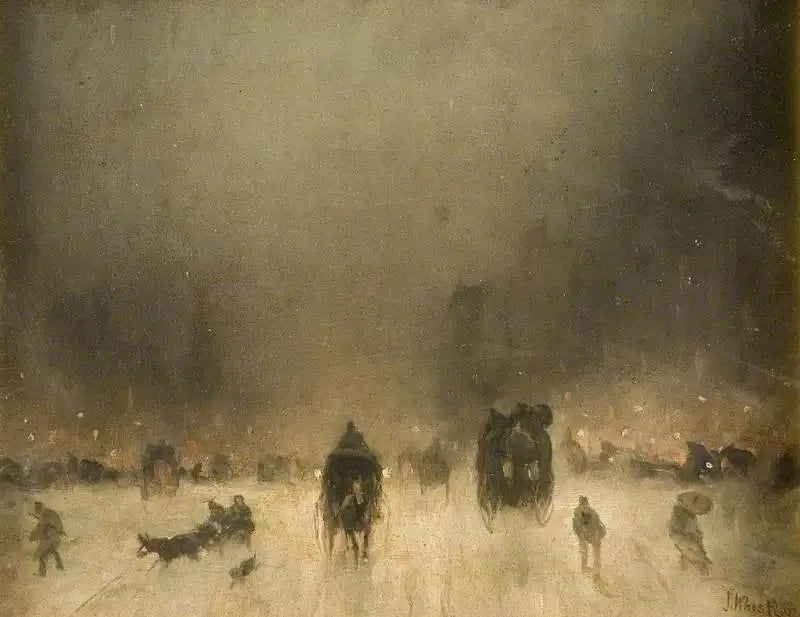 En tåget nat i London - James Abbott McNeill Whistler