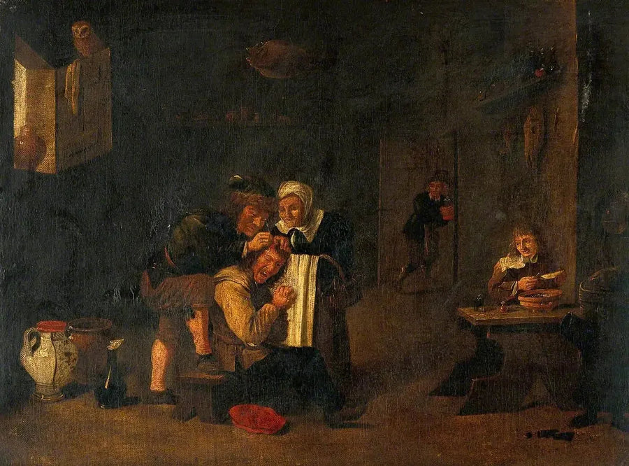 En operation på en mands hoved - David Teniers den Yngre