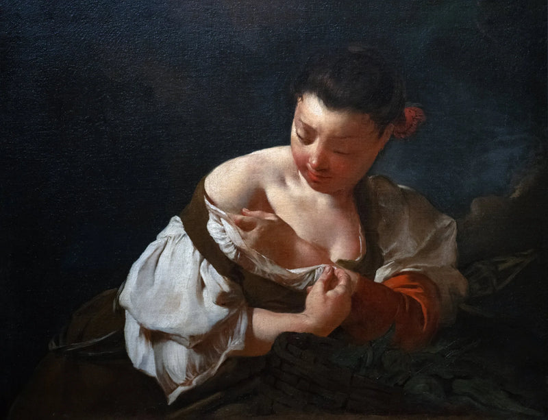 En bondekone, der fanger en lus - Giovanni Battista Piazzetta