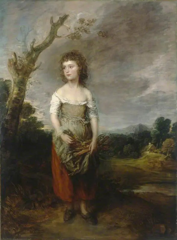 En bondekone, der samler bundter i en skov - Thomas Gainsborough
