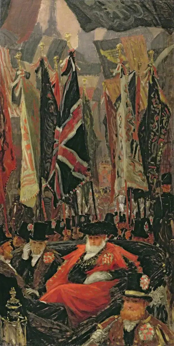 En civik procession ned ad Ludgate Hill, London - James Tissot