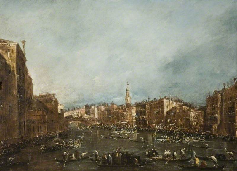 En sejlads på Grand Canal, Venedig - Francesco Guardi