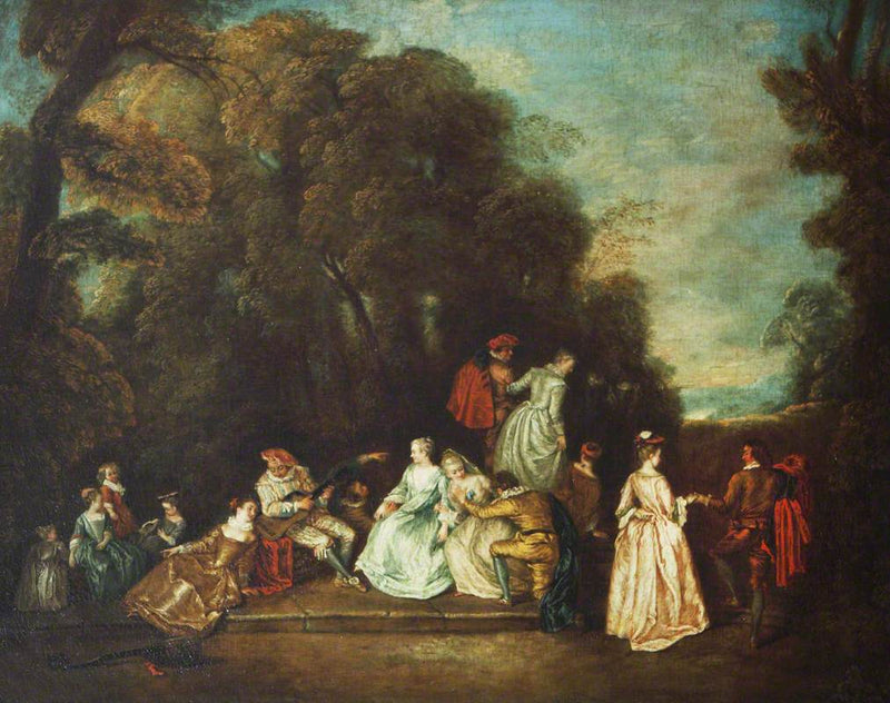 Et møde i parken - Antoine Watteau