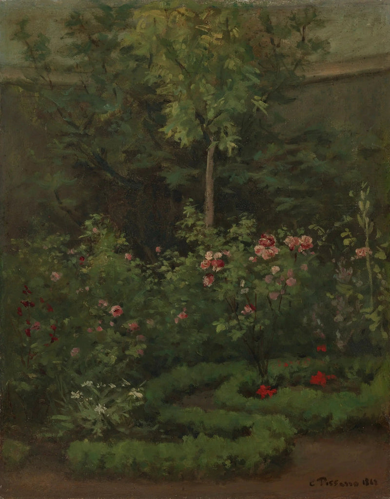 En rosenhave - Camille Pissarro