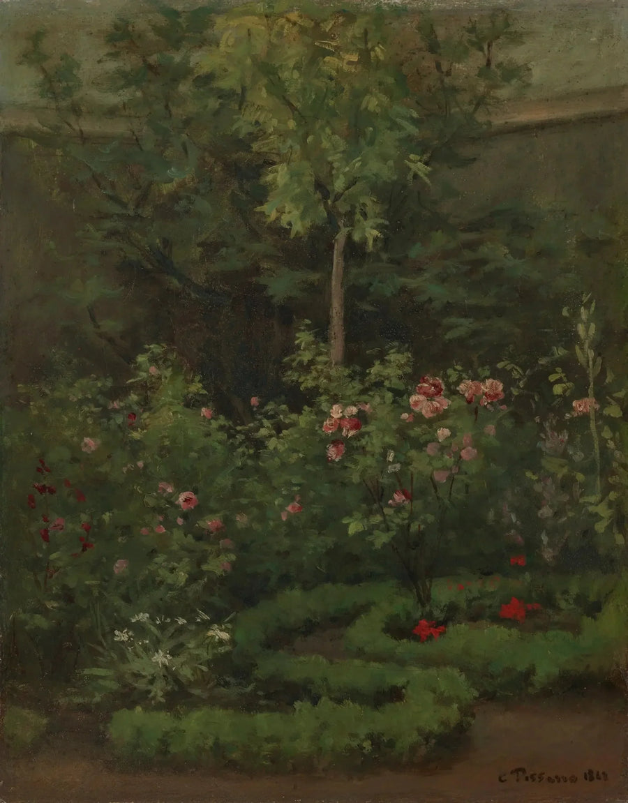 En rosenhave - Camille Pissarro