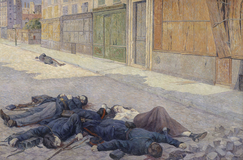 En gade i Paris i maj 1871 - Maximilien Luce