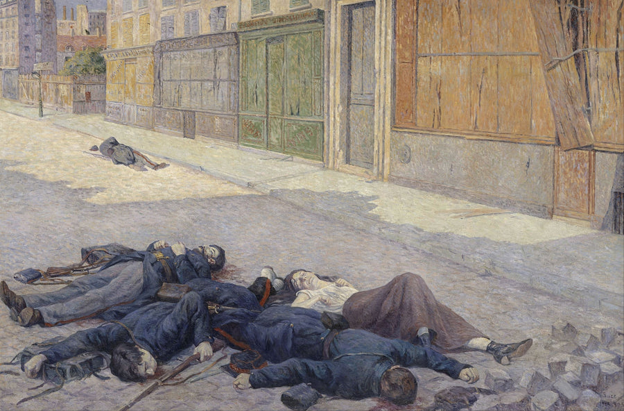 En gade i Paris i maj 1871 - Maximilien Luce