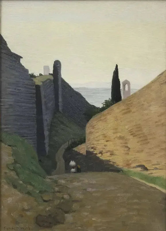 En gade i Pérouse - Félix Vallotton